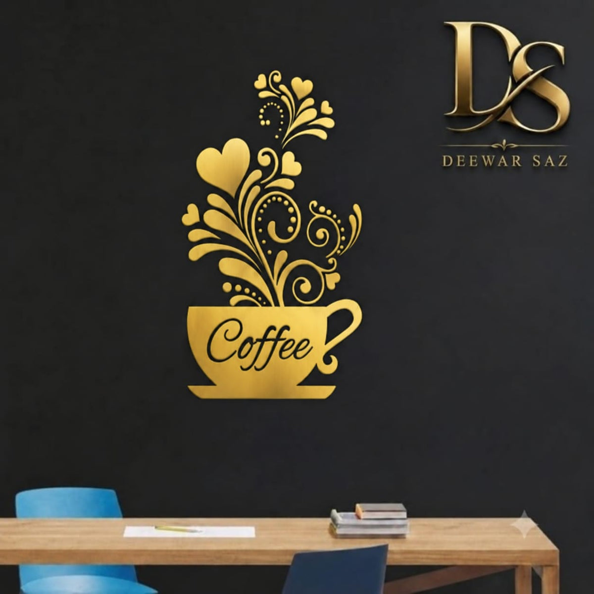 Coffee Cup Wall Sticker – Modern Kitchen & Café Wall Decor