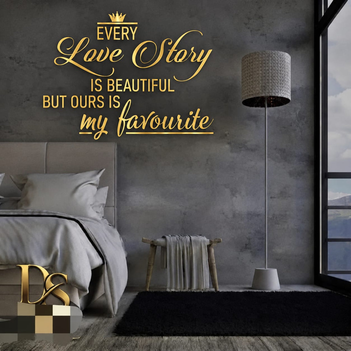 Every Love Story Wall Sticker – Romantic Bedroom Wall Decor