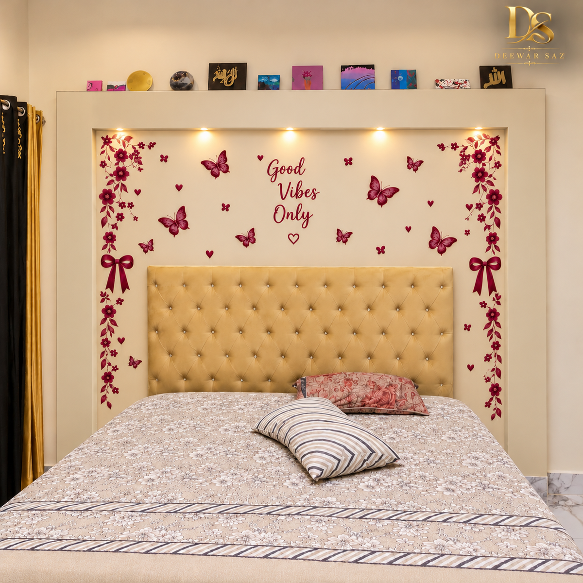 Floral & Butterfly Bedroom Wall Stickers – Better Things Ahead – Deewar Saz