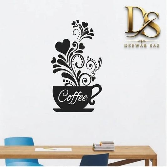Coffee Cup Wall Sticker – Modern Kitchen & Café Wall Decor