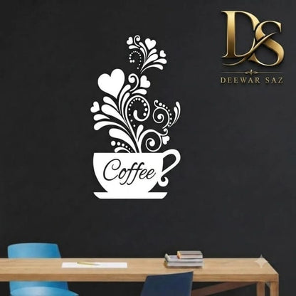 Coffee Cup Wall Sticker – Modern Kitchen & Café Wall Decor