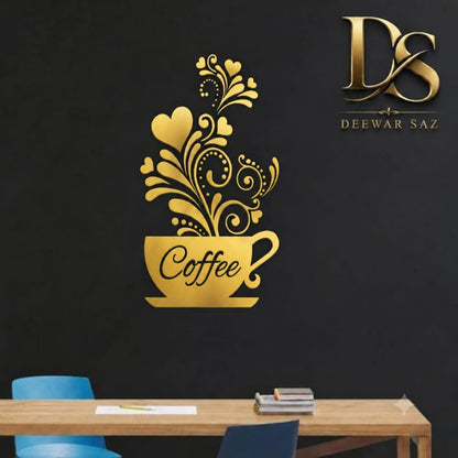 Coffee Cup Wall Sticker – Modern Kitchen & Café Wall Decor