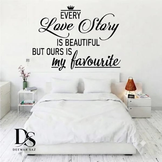 Every Love Story Wall Sticker – Romantic Bedroom Wall Decor