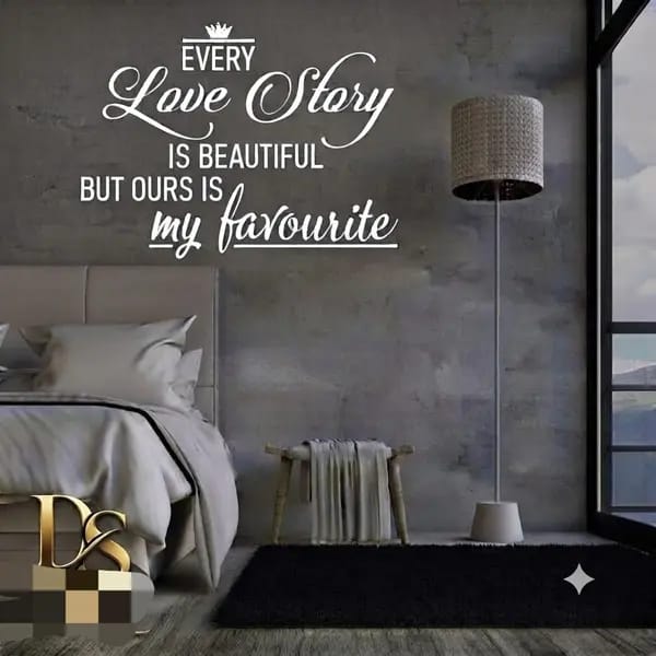 Every Love Story Wall Sticker – Romantic Bedroom Wall Decor