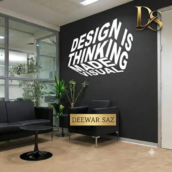 Modern 3D Design Wall Sticker | Creative Office & Workspace Wall Decor