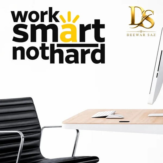 Work Smart Not Hard Wall Sticker | Motivational Office & Workspace Wall Decor