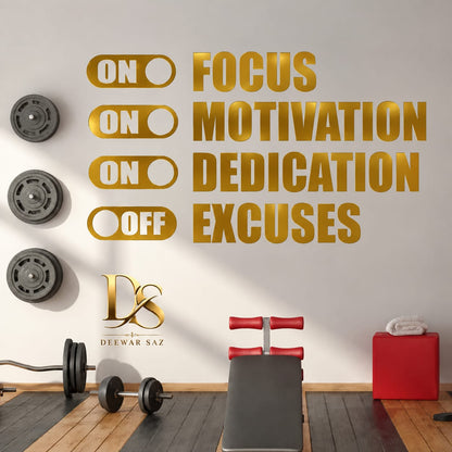 Focus Motivation Dedication Wall Sticker – Inspirational Office Decor