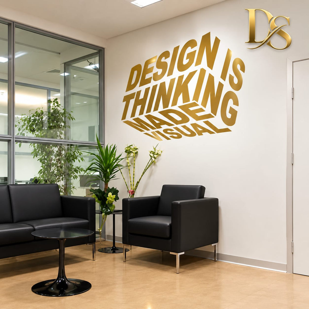 Modern 3D Design Wall Sticker | Creative Office & Workspace Wall Decor