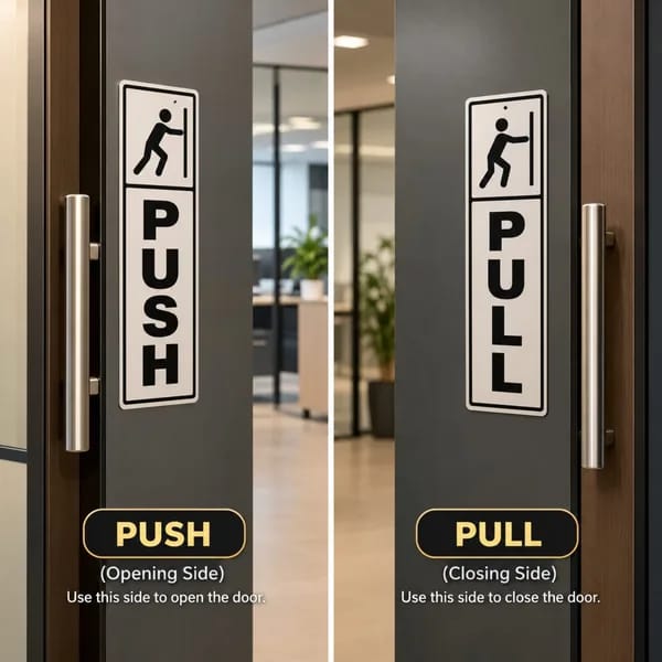 Push Pull Door Stickers – Office Door Sign Decals
